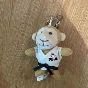 Monkey with a Gi Fuji stuffed Keychain